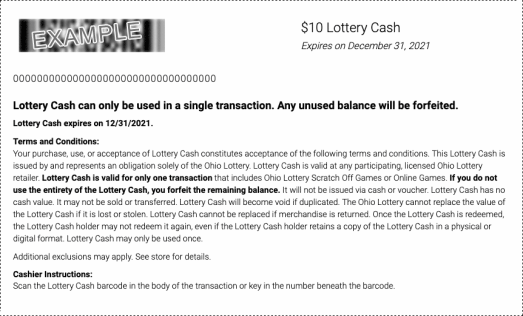 Lottery Cash Example